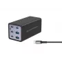 Conceptronic carregador GaN USB PD de 6 portas 200W com cabo de carregamento USB-C, USB-C x 4, USB-A x 2, QC 3.0, PD 3.1, PPS