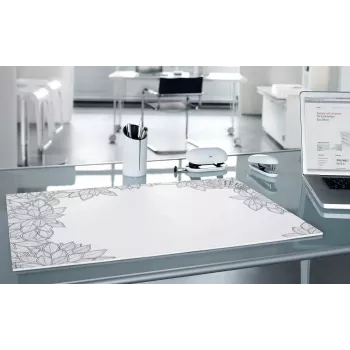 Tapete de secretária Sigel HO580, superfície de papel, preto/branco, 595×410 mm, 3 mm