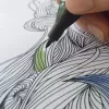 Tapete de secretária Sigel HO580, superfície de papel, preto/branco, 595×410 mm, 3 mm