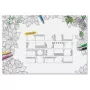 Tapete de secretária Sigel HO580, superfície de papel, preto/branco, 595×410 mm, 3 mm