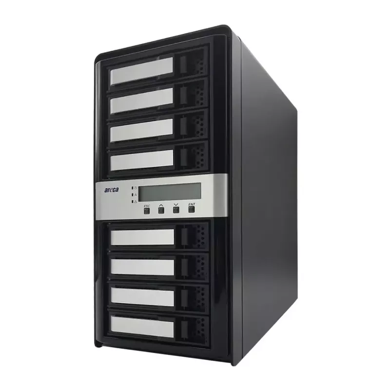 Torre NAS Areca ARC-8050T3U-8 Servidor de armazenamento ROC 2GB DDR3 Preto