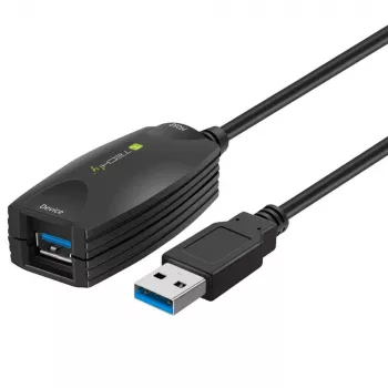Techly Cabo de extensão ativa SuperSpeed USB3.0 5m Preto ICUR3050