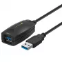 Techly Cabo de extensão ativa SuperSpeed USB3.0 5m Preto ICUR3050
