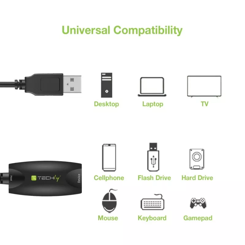 Techly Cabo de extensão ativa SuperSpeed USB3.0 5m Preto ICUR3050