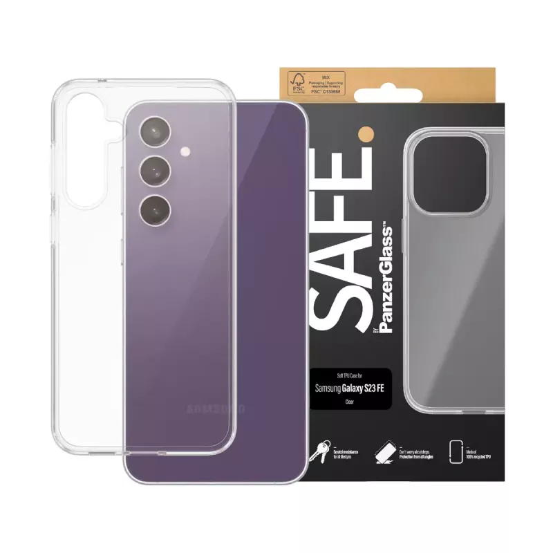 PanzerGlass SAFE. by ® Capa TPU Transparente para Samsung Galaxy S23 FE
