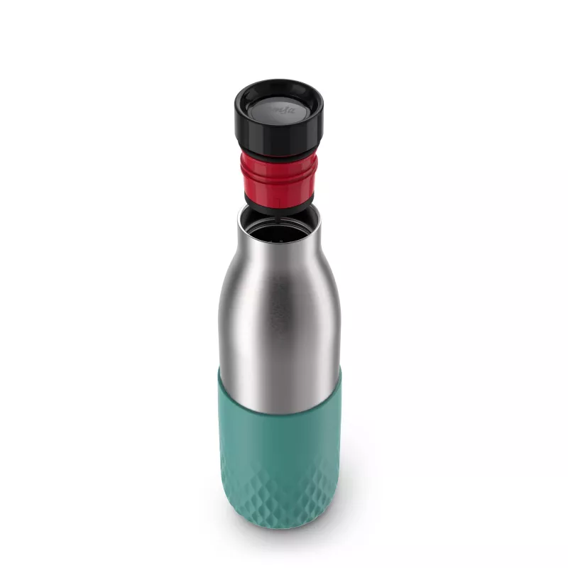 Garrafa de bebida EMSA Bludrop Sleeve N3110600 uso diário 500 ml aço inoxidável verde, aço inoxidável