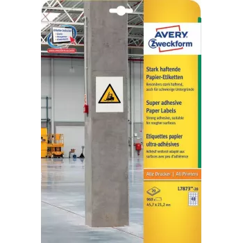 Etiqueta autocolante retangular AVERY L7873-20