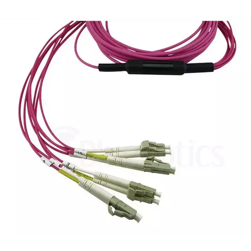 BlueOptics CBL-MPO12-4LC-OM4-5M-BO Cabo de fibra ótica InfiniBand 4x LC MPO 5m
