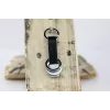 Porta-chaves TROIKA TWISTER Preto Prateado Pele Metal 16mm 9mm