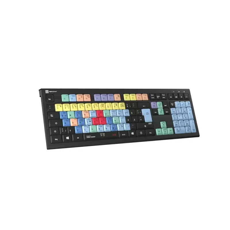 Teclado Logickeyboard LKB-CBASE-A2PC-DE universal USB QWERTZ alemão preto