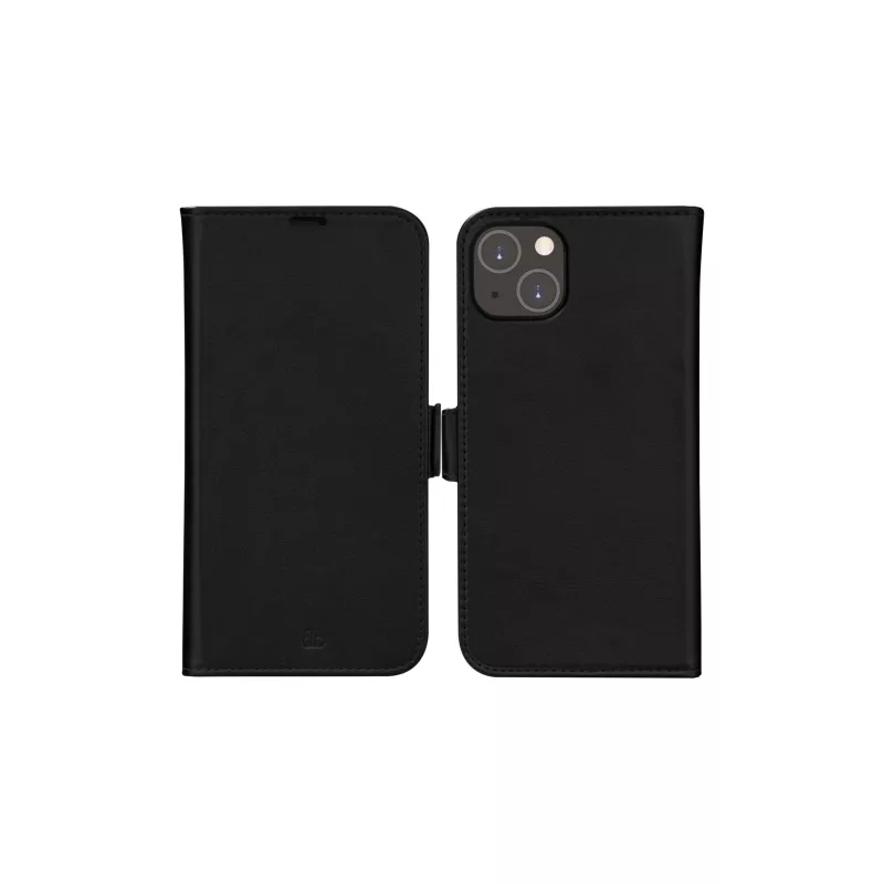 Capa tipo folio para telemóvel dbramante1928 Stockholm para iPhone 14 Plus (6,7 polegadas, preto) com 3 compartimentos para cartões