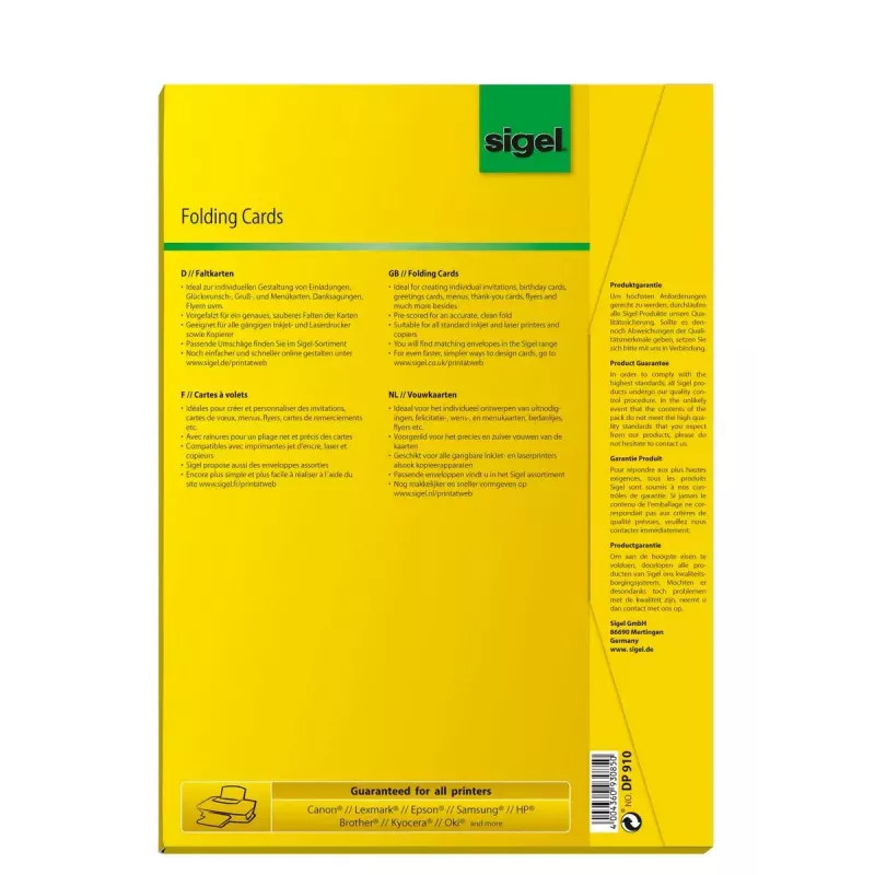 Cartão de felicitações Sigel DP910