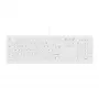 Teclado médico Contour Design Active Key Contour ClassicClean com cobertura removível tamanho completo com fio branco C8100
