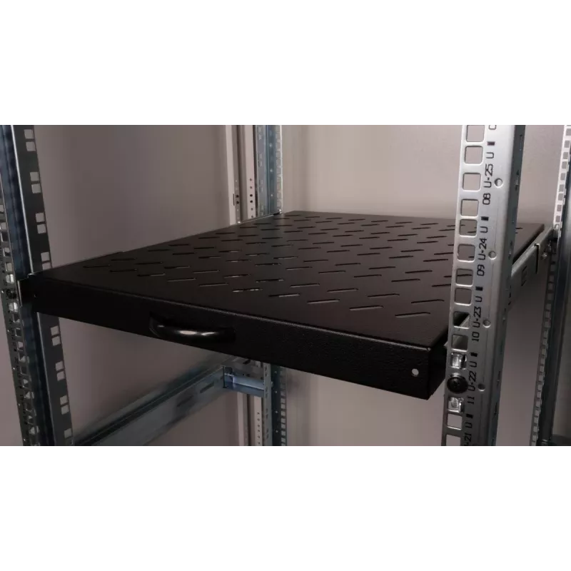 Equip prateleira deslizante 19', 1U, 800MM, preto