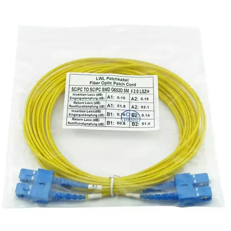 Cabo de fibra ótica InfiniBand BlueOptics SFP3232BU1MK 1 m SC amarelo