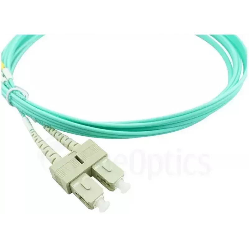 BlueOptics Cabo de patch de fibra ótica LC-SC multimodo OM3 duplex, LC-UPC/SC-UPC, 1 m, bege (compatível com Corning 055702K512000001M)