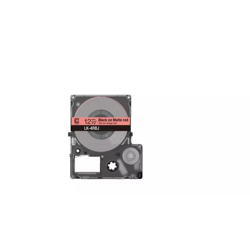 Fita de etiquetas Epson LK-4RBJ preto vermelho transferência térmica 1,2 cm