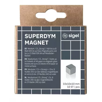 Íman de artesanato cubo Sigel BA193 neodímio prateado 10mm