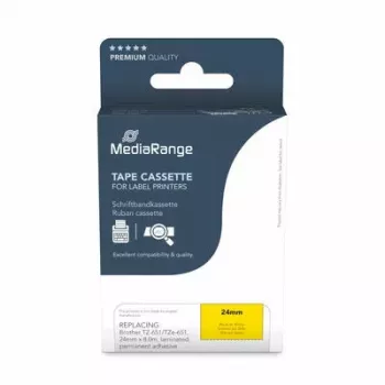 Fita para impressora MediaRange MRBTZ651 preto 2,4 cm 8 m
