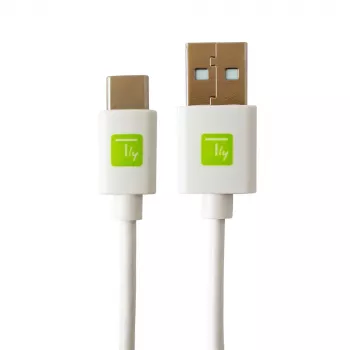Cabo USB Techly ICOC MUSB20-CMAM10TW USB 2.0 1 m USB A USB C branco