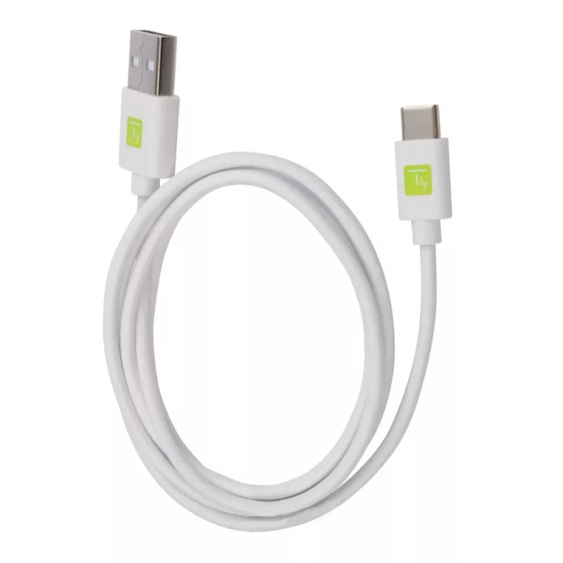 Cabo USB Techly ICOC MUSB20-CMAM10TW USB 2.0 1 m USB A USB C branco