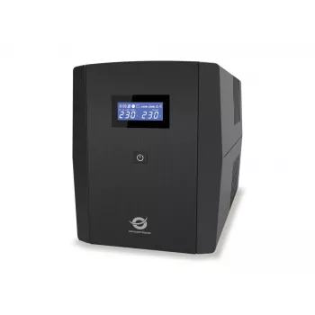 UPS Conceptronic ZEUS 1200VA 720W, tomada IEC + Schuko, line-interactive, 1,2 kVA, 720 W, 220 V, 240 V, 220 V