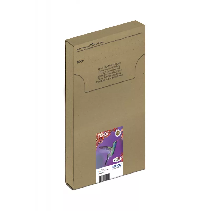 Multipack de cartuchos de tinta Epson Hummingbird T0807 — 6 cores (preto, ciano, ciano claro, magenta claro, magenta, amarelo)