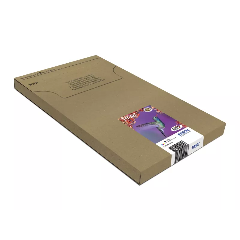 Multipack de cartuchos de tinta Epson Hummingbird T0807 — 6 cores (preto, ciano, ciano claro, magenta claro, magenta, amarelo)