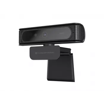 Webcam Conceptronic AMDIS09B 1080p Windows Hello com reconhecimento facial