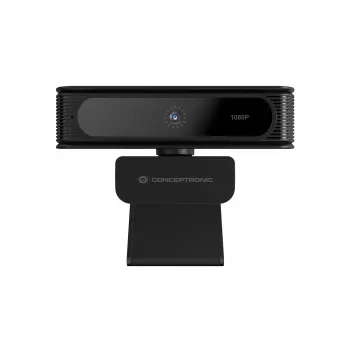 Webcam Conceptronic AMDIS09B 1080p Windows Hello com reconhecimento facial