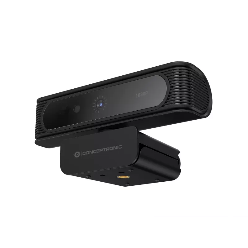 Webcam Conceptronic AMDIS09B 1080p Windows Hello com reconhecimento facial