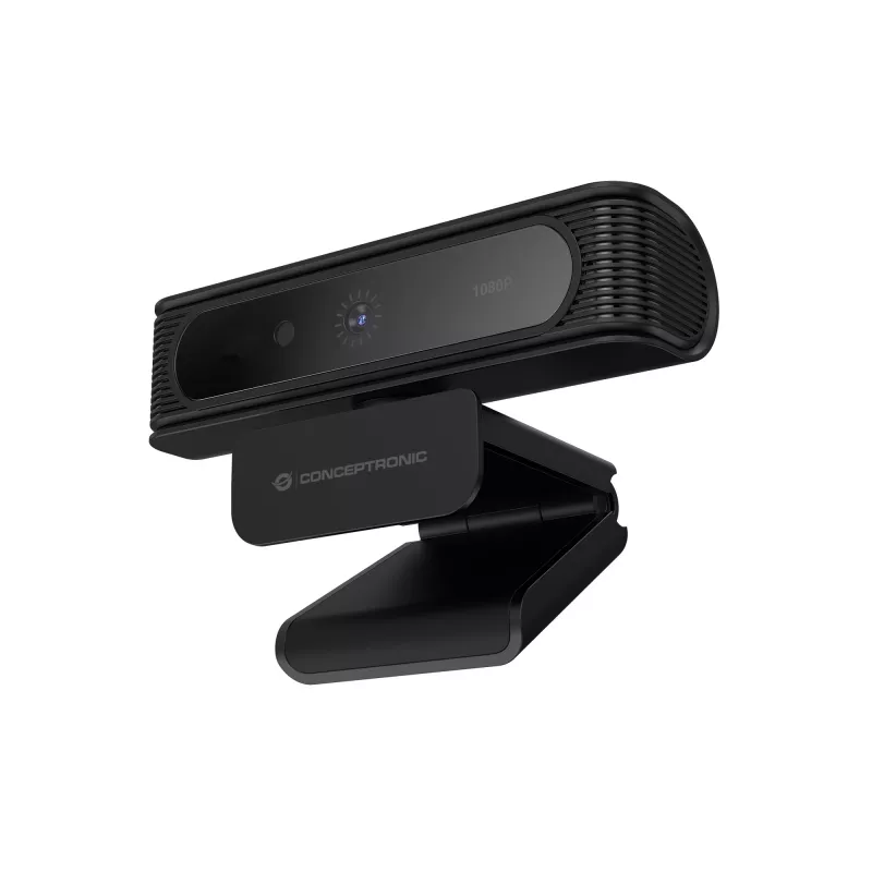 Webcam Conceptronic AMDIS09B 1080p Windows Hello com reconhecimento facial