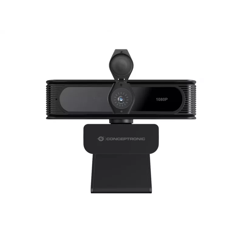 Webcam Conceptronic AMDIS09B 1080p Windows Hello com reconhecimento facial