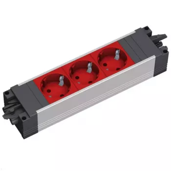 Proteção contra sobretensão Bachmann 906.306 3 saídas AC 250 V preto cinzento vermelho