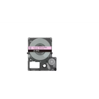 Fita de etiquetas Epson LK-4PAS cinzento rosa transferência térmica 1,2 cm