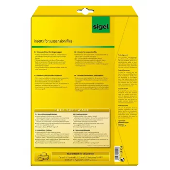 Etiquetas não adesivas Sigel LP720 156 unid. branco retangular