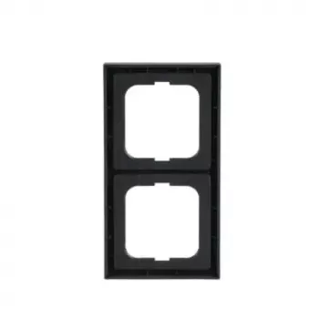 Moldura Busch-Jaeger 1722-885K, sem parafusos, termoplástico, preto, 80×151 mm, 11 mm de espessura