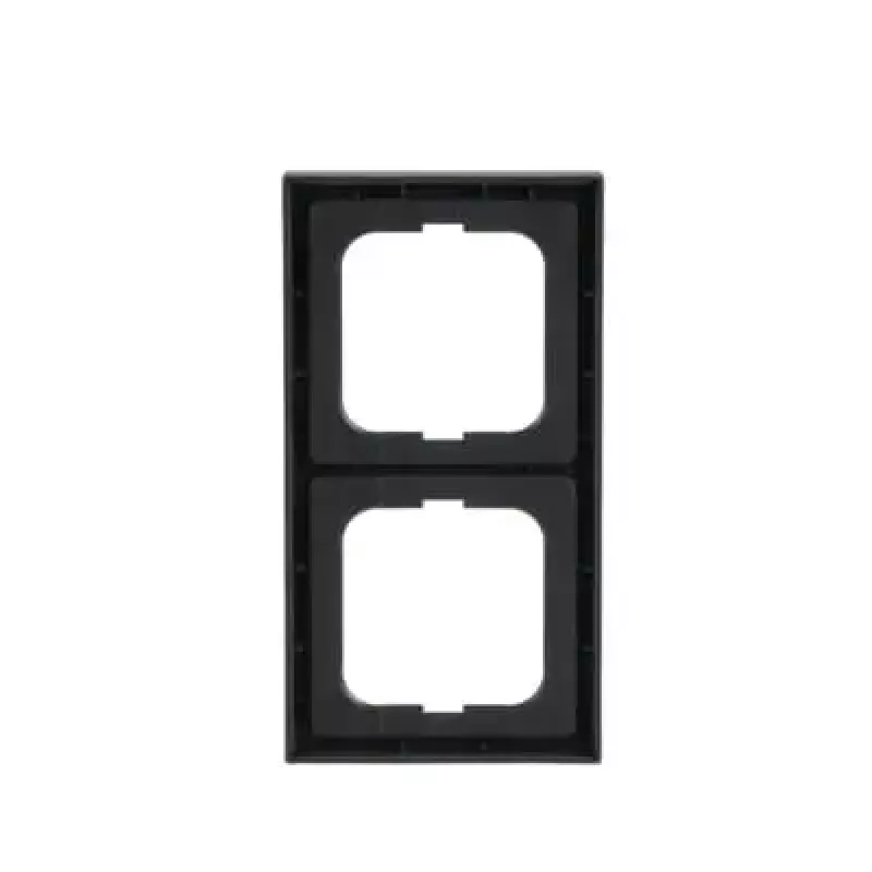 Moldura Busch-Jaeger 1722-885K, sem parafusos, termoplástico, preto, 80×151 mm, 11 mm de espessura