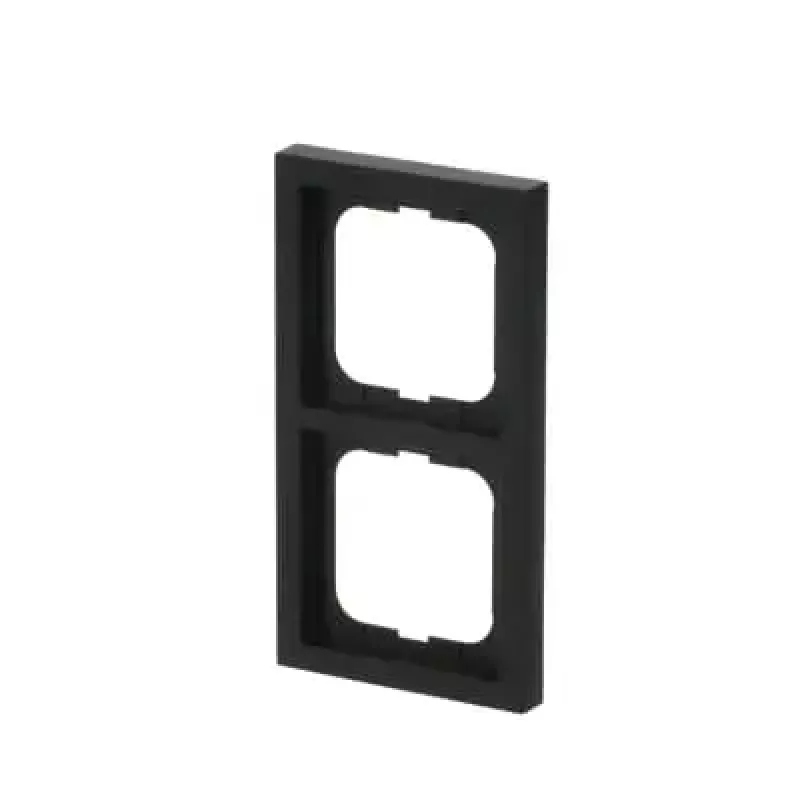 Moldura Busch-Jaeger 1722-885K, sem parafusos, termoplástico, preto, 80×151 mm, 11 mm de espessura