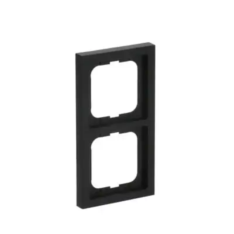 Moldura Busch-Jaeger 1722-885K, sem parafusos, termoplástico, preto, 80×151 mm, 11 mm de espessura