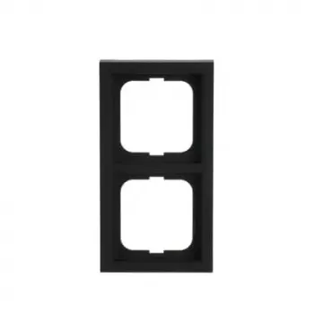 Moldura Busch-Jaeger 1722-885K, sem parafusos, termoplástico, preto, 80×151 mm, 11 mm de espessura