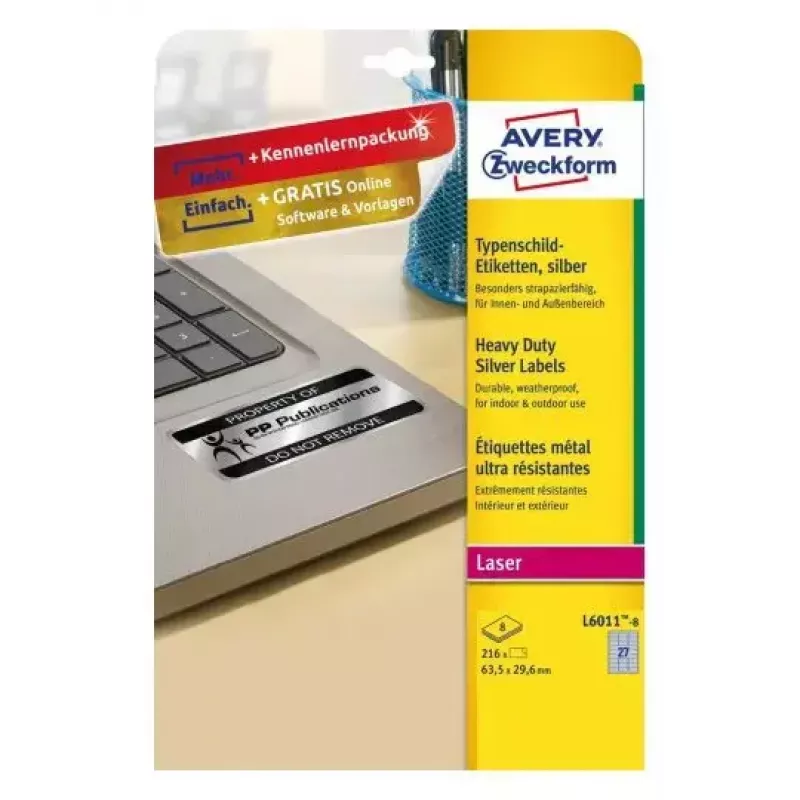 Etiqueta de impressora autoadesiva Avery L6011-8