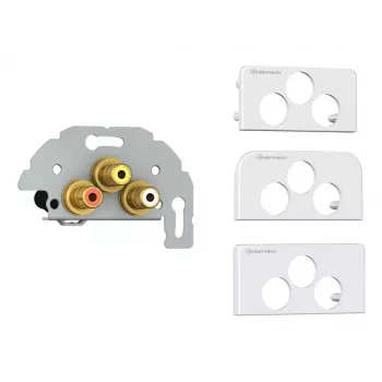 Tomada de ligação 3 x RCA Kindermann 7456000530