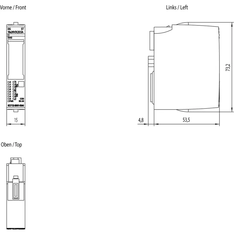Siemens 6ES7132-6BH01-0BA0 fonte de alimentação para interior multicolor