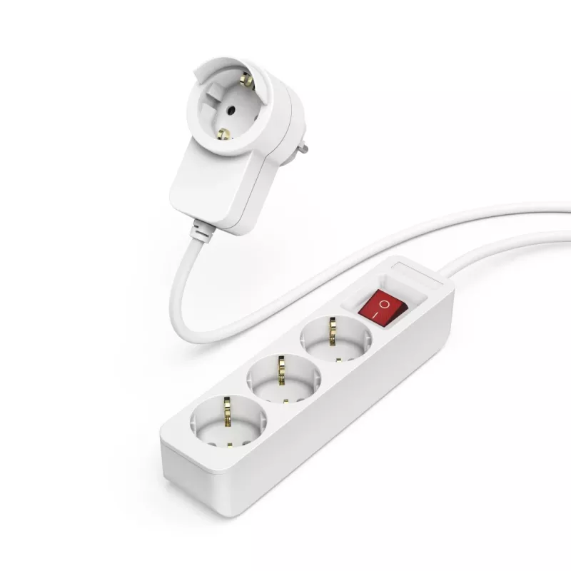 Distribuidor de energia Hama 00223081 1,4 m 3 tomadas AC interior branco