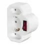 Adaptador de ficha de alimentação Hama 00223217 branco