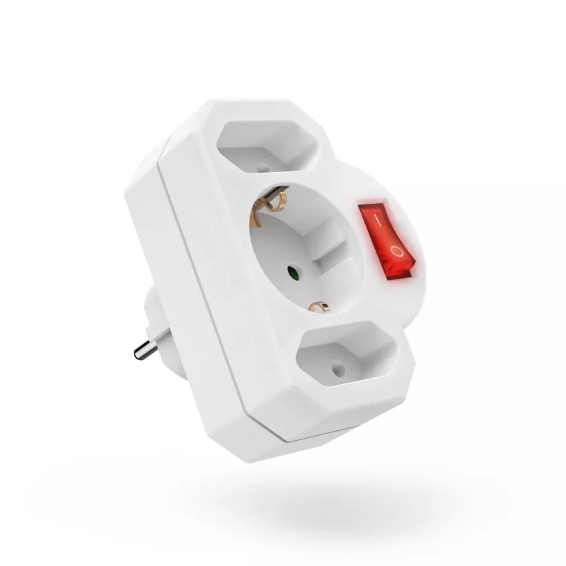 Adaptador de ficha de alimentação Hama 00223217 branco