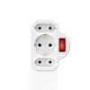 Adaptador de ficha de alimentação Hama 00223217 branco