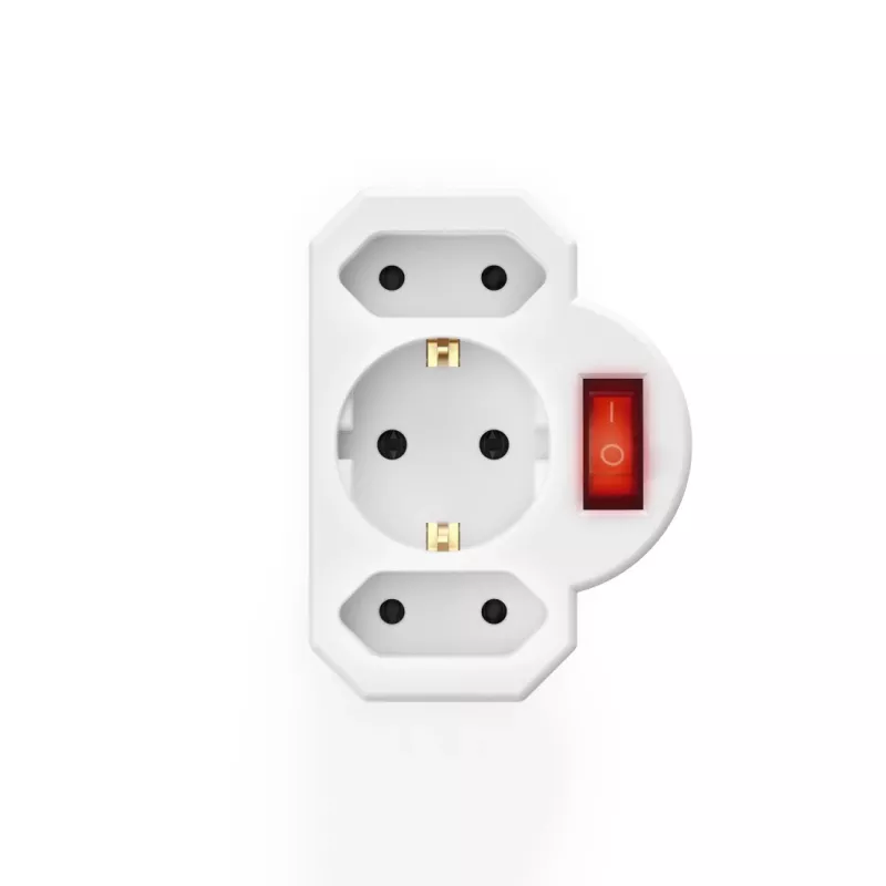 Adaptador de ficha de alimentação Hama 00223217 branco