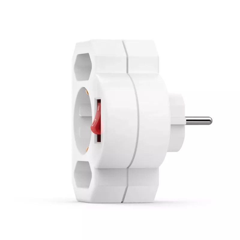 Adaptador de ficha de alimentação Hama 00223217 branco